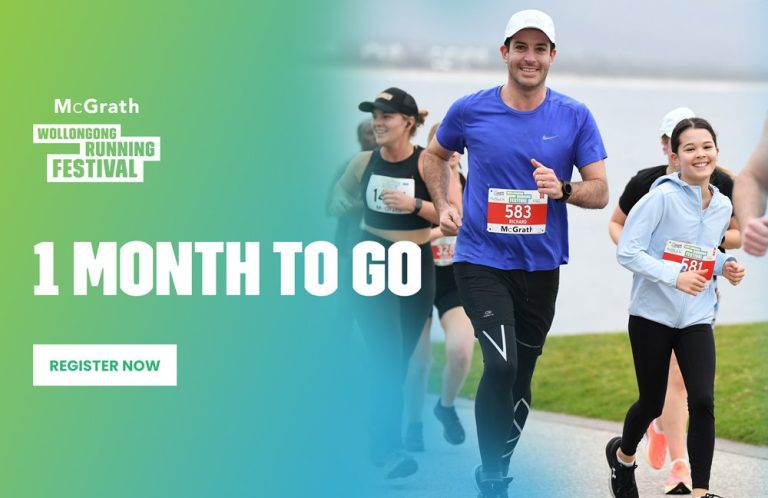 ONE MONTH TO GO UNTIL THE MCGRATH WOLLONGONG RUNNING FESTIVAL