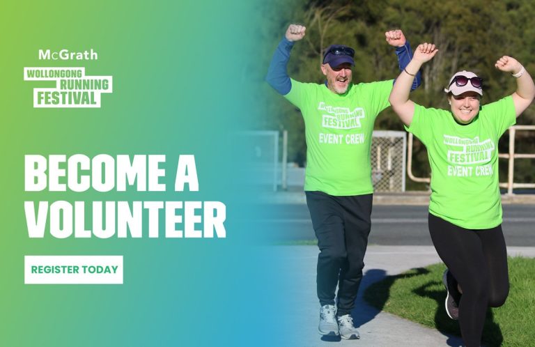 COMMUNITY SPIRIT WANTED: MCGRATH WOLLONGONG RUNNING FESTIVAL CALLS FOR ENTHUSIASTIC VOLUNTEERS TO ENERGISE EVENT